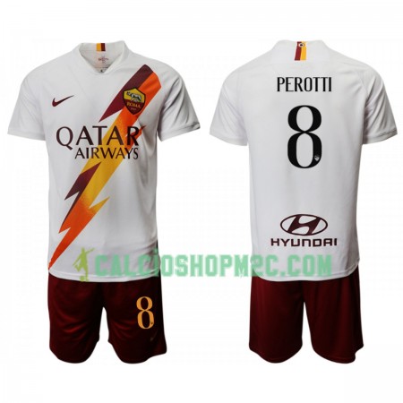 AS Roma PEROTTI 8 Bambino Maglia Trasferta 2019/2020 Manica Corta (+ Pantaloncini)